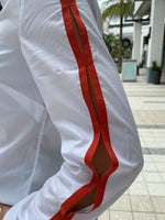 Ecru Davis Shirt with Twill Tape Detail White/Poppy Combo