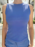 Susana Monaco Crew Sleeveless Top Mediterranean