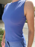 Susana Monaco Crew Sleeveless Top Mediterranean