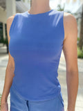 Susana Monaco Crew Sleeveless Top Mediterranean