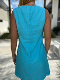Fifteen Twenty Linen Dress CAR  Light Blue Sleeveless