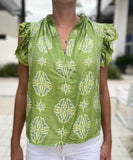 Finley Remy Top Ethnic Jacquard Green/Yellow