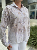 0039 Italy Lucy Blouse with Eyelet Embroidery
