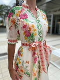 Hale Bob Floral Belted Dress IVR