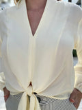 Fifteen Twenty Tie Front Blouse Cream