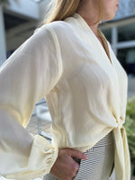 Fifteen Twenty Tie Front Blouse Cream