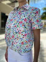 Finley Alli Shirt Whimsy FL WHTML White Floral