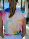 Finley Sydney Crop Top Abstract WHTML