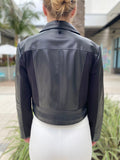 Marc Cain Black Leather Jacket 900 - Short Cropped Length