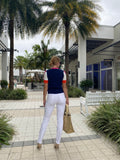 Vilagallo Knitwear Pullover Canale Maia Marincshort Sleeve
