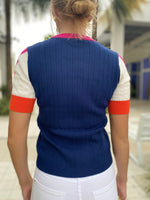 Vilagallo Knitwear Pullover Canale Maia Marincshort Sleeve