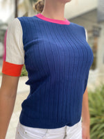 Vilagallo Knitwear Pullover Canale Maia Marincshort Sleeve