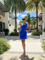 Susana Monaco Low Scoop Tank Shift Dress Sky Blue