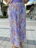 LEO & UGO Skirt KEJ215 PINK Long Pleated Folded Skirt