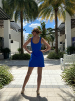 Susana Monaco Low Scoop Tank Shift Dress Sky Blue