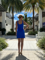 Susana Monaco Low Scoop Tank Shift Dress Sky Blue