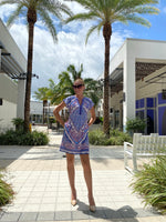 Hale Bob S/S Dress NAV Class Blue Paisley Print