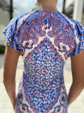 Hale Bob S/S Dress NAV Class Blue Paisley Print