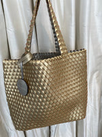Ilse Jacobsen Tote Bag Platin(Gold-ish)with Silver Vegan Leather