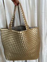 Ilse Jacobsen Tote Bag Platin(Gold-ish)with Silver Vegan Leather