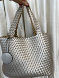 Ilse Jacobsen Tote Bag Platin(Gold-ish)with Silver Vegan Leather