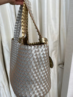 Ilse Jacobsen Tote Bag Platin(Gold-ish)with Silver Vegan Leather
