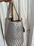 Ilse Jacobsen Tote Bag Platin(Gold-ish)with Silver Vegan Leather