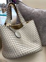 Ilse Jacobsen Tote Bag Platin(Gold-ish)with Silver Vegan Leather