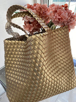 Ilse Jacobsen Tote Bag Platin(Gold-ish)with Silver Vegan Leather
