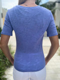 Goldie S/S Front Wrap Tee Lavender