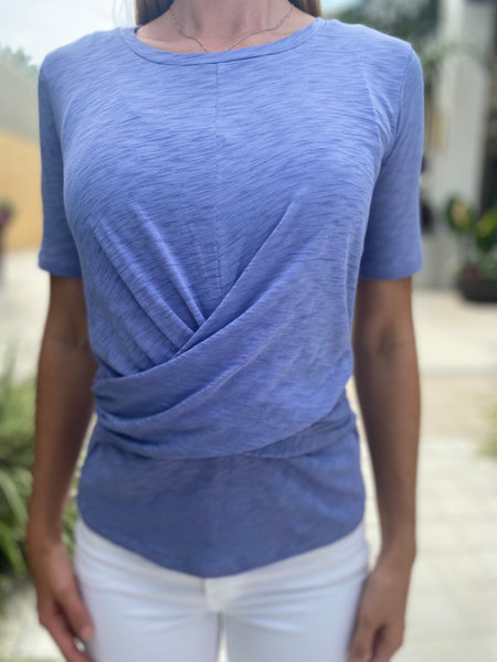 Goldie S/S Front Wrap Tee Lavender