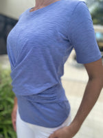Goldie S/S Front Wrap Tee Lavender