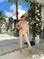 Estelle and Finn Crop Back Top Sand