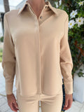 Estelle and Finn Crop Back Top Sand