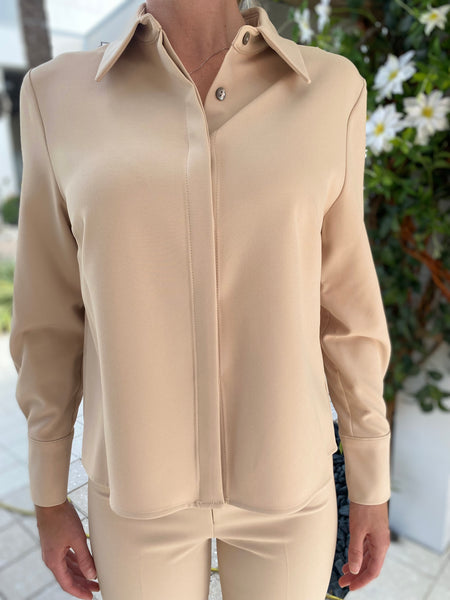 Estelle and Finn Crop Back Top Sand
