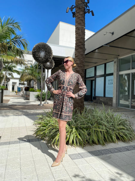 Hale Bob L/S Dress Short Black