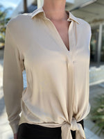 Nouvelle Thai Long Sleeve Top Almodine - Glossy Almond