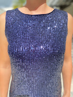 Frank Lyman Knit Top Navy Sequin Tank