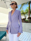 Iris SetlakweSingle Button Shawl Blazer Lilac