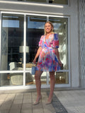 Finley Lilly Dress Maui Print Lavender/Multi