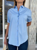 Estelle and Finn S/S Camp Shirt Sky Blue