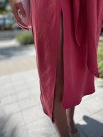 Fifteen Twenty Tie Front Asymmetric Dress in Rouge.