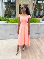 Susana Monaco Peach Off Shoulder Dress