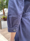 3/4 Sleeve Button Down Press Navy